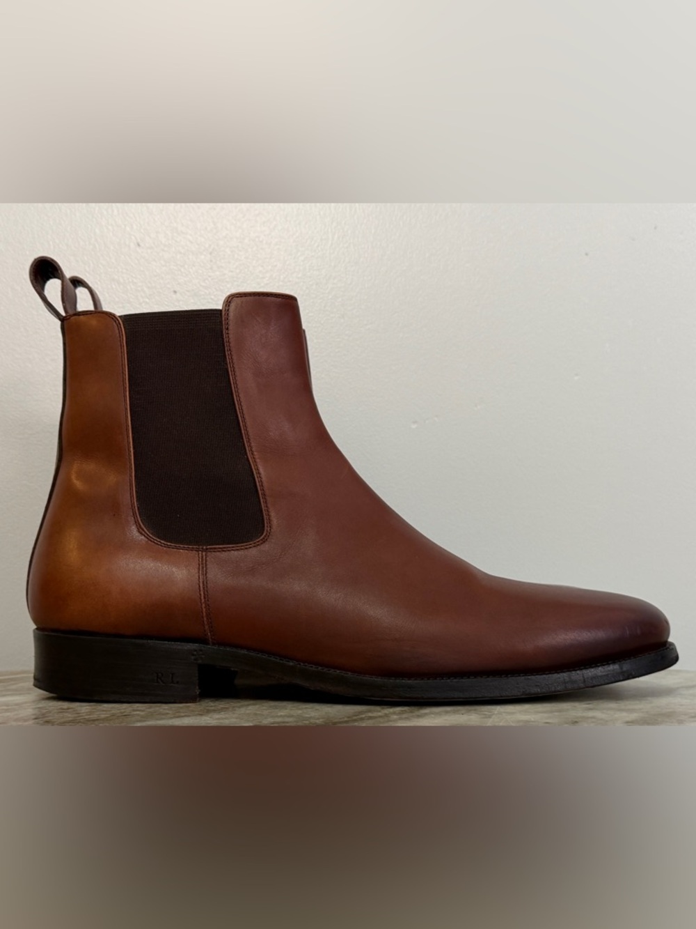 RALPH LAUREN PURPLE LABEL BROWN LEATHER CHELSEA BOOTS 10 US $1250 CALFSKIN ANKLE